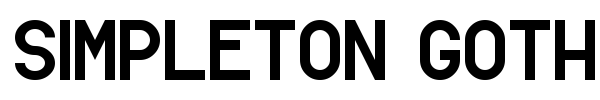 Simpleton Gothic font