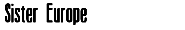 Sister Europe font preview