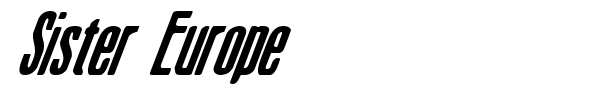 Sister Europe font preview
