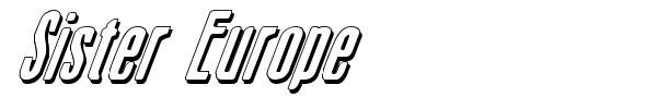 Sister Europe font preview