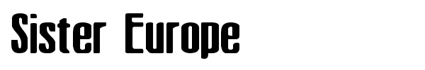 Sister Europe font preview