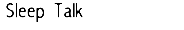 Sleep Talk font
