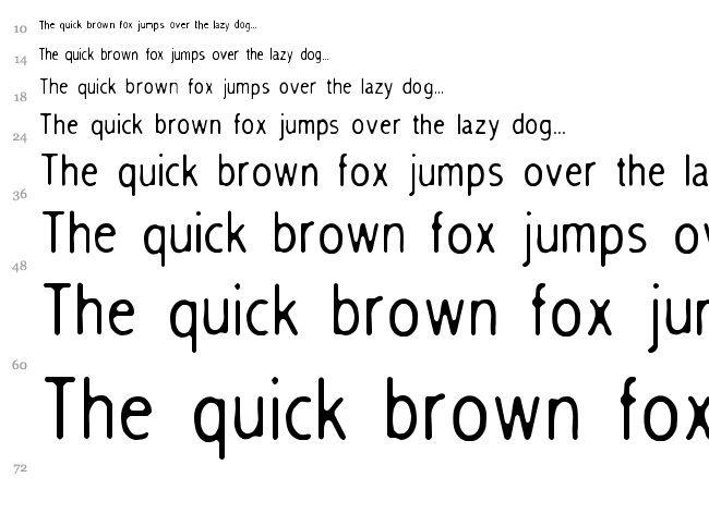 Sleep Talk font waterfall