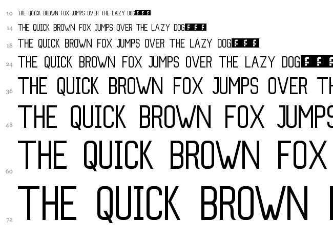 Slim font waterfall