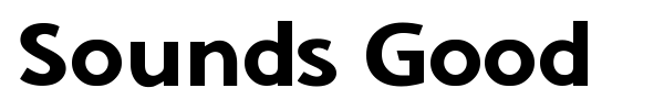 Sounds Good font