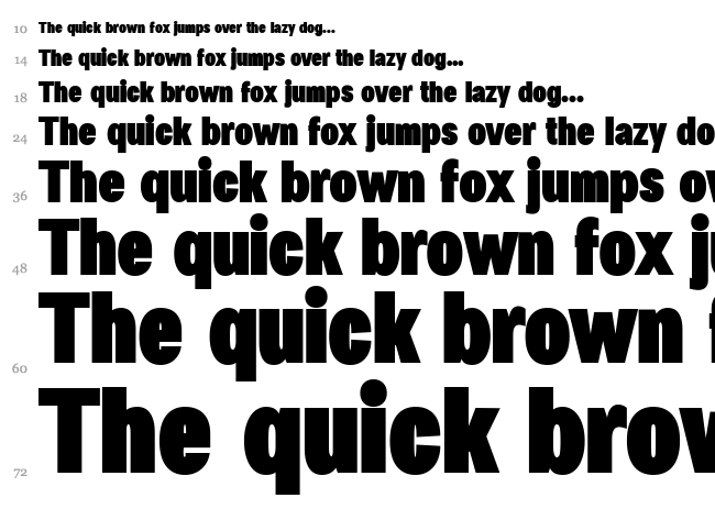 Specify font waterfall