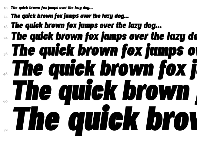Specify font waterfall