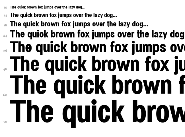 Specify font waterfall