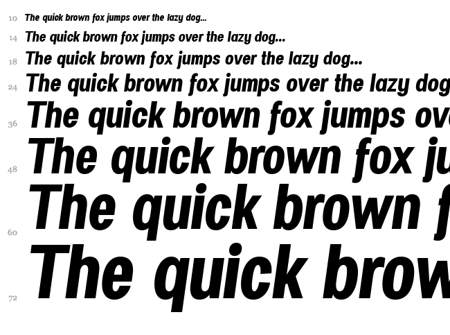 Specify font waterfall