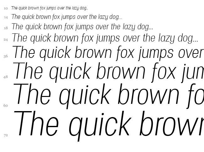 Specify font waterfall