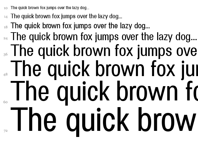 Specify font waterfall