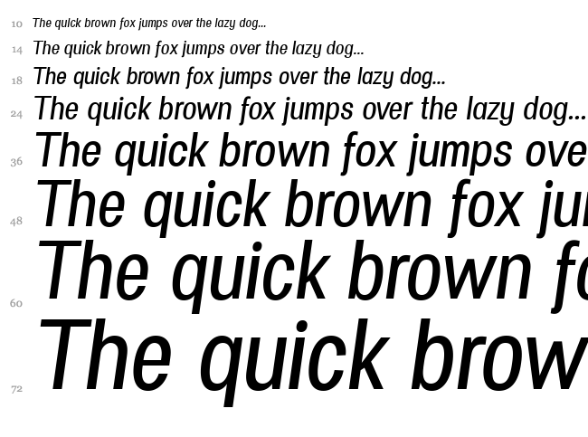 Specify font waterfall