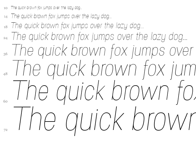 Specify font waterfall