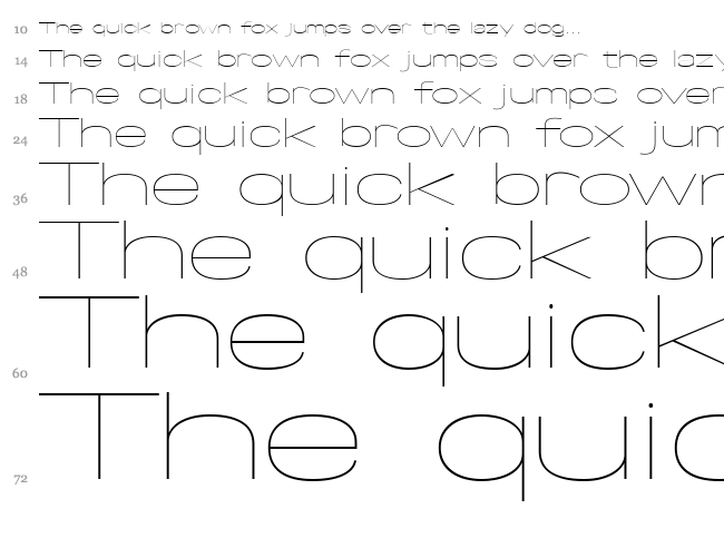 Specify font waterfall