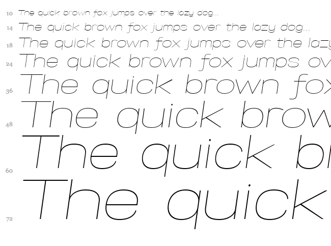 Specify font waterfall