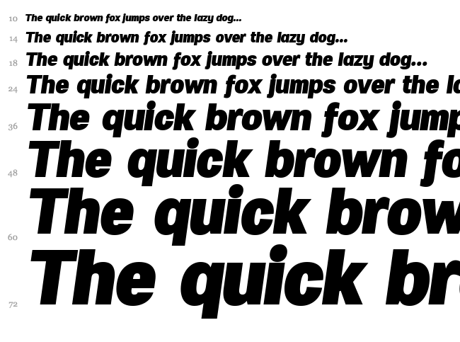 Specify font waterfall