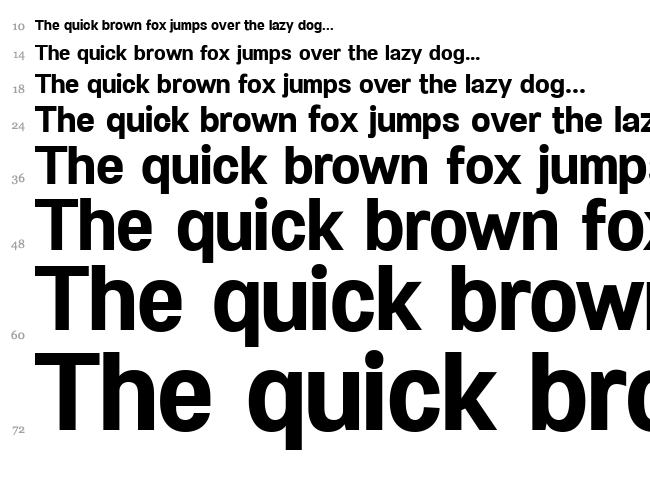 Specify font waterfall