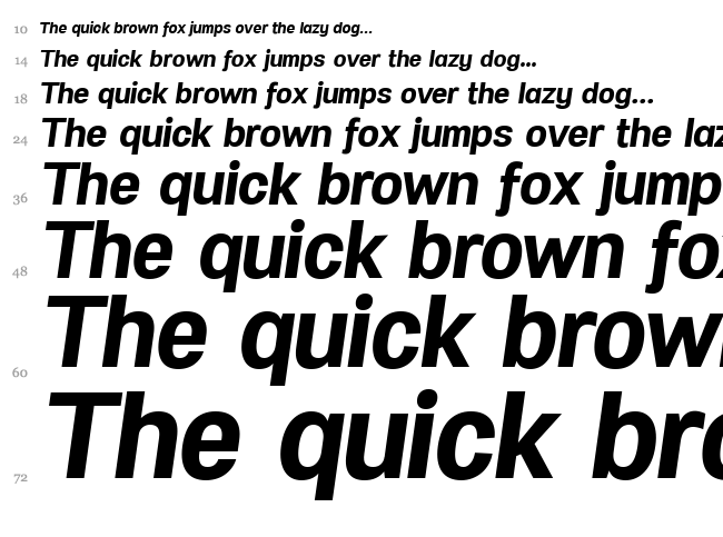 Specify font waterfall
