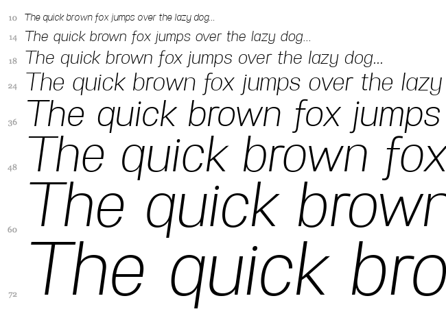 Specify font waterfall