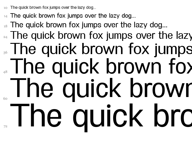 Specify font waterfall