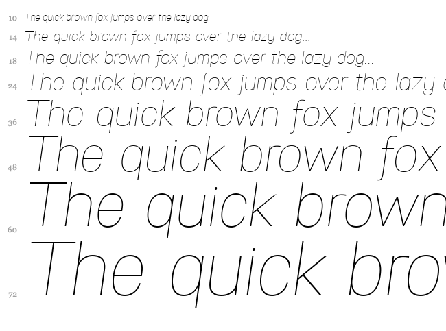Specify font waterfall
