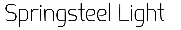 Springsteel Light font