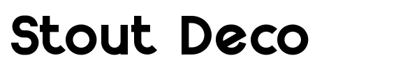 Stout Deco font