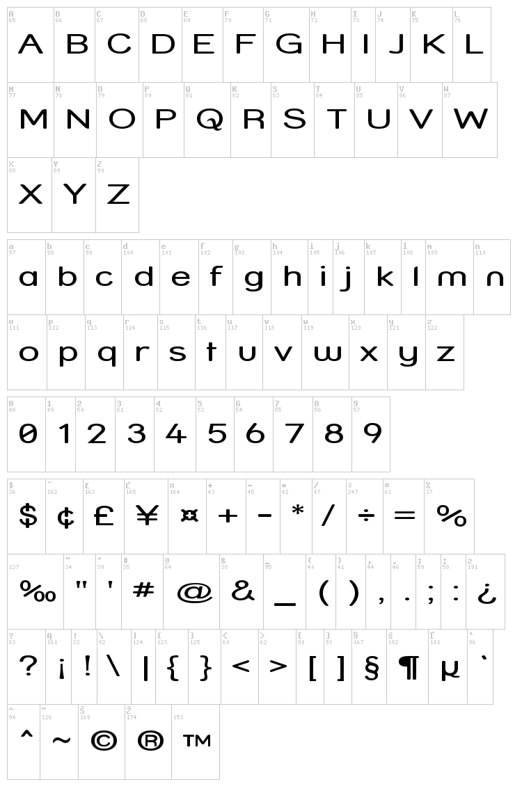 Street font map