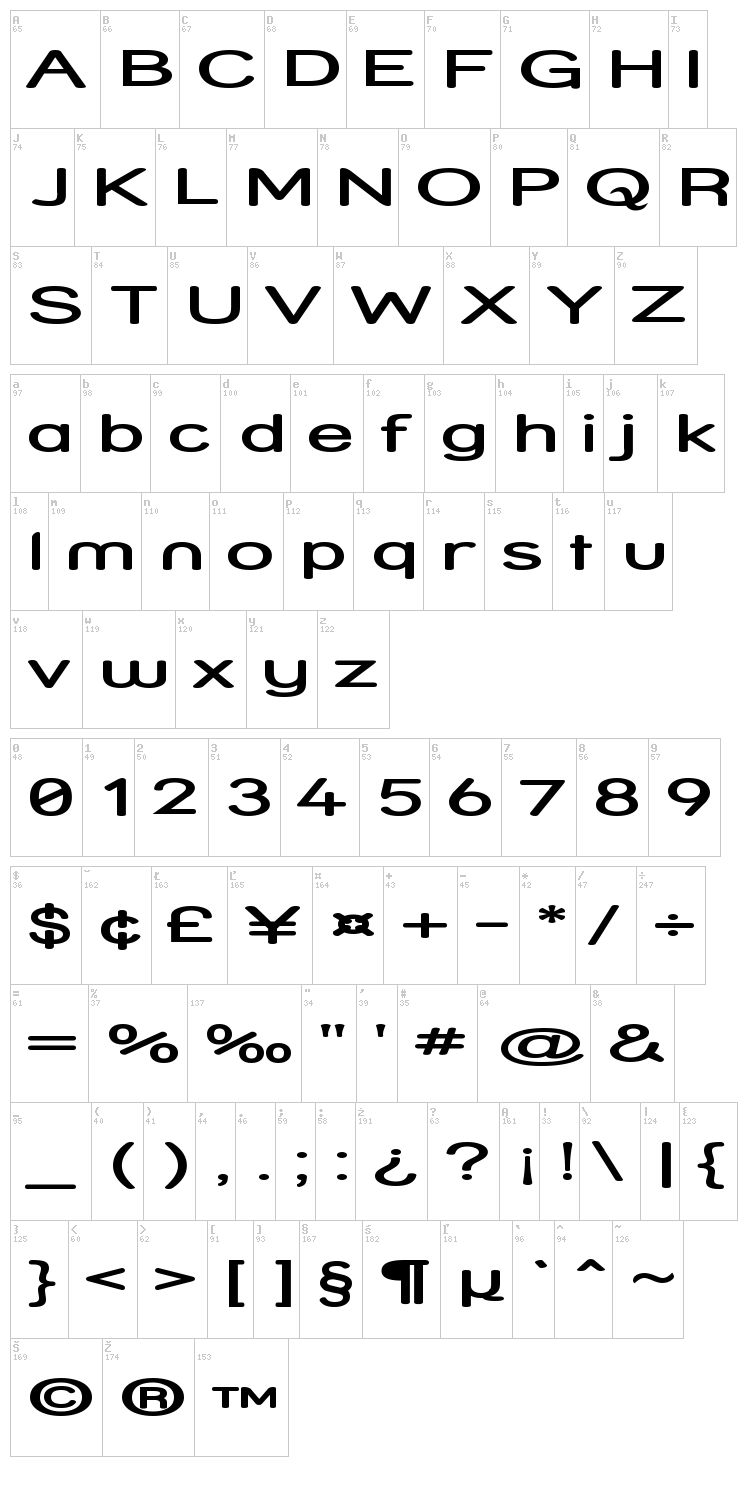Street font map
