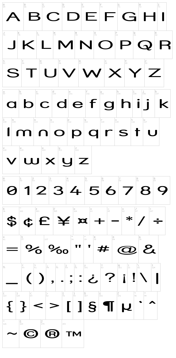 Street font map