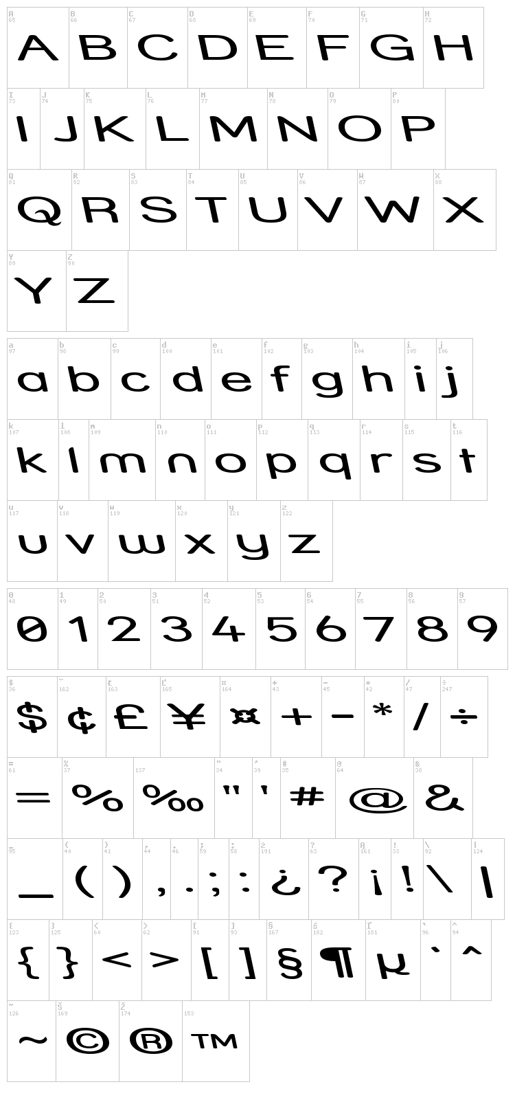 Street font map