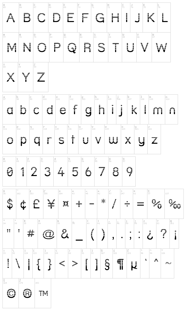 Street font map
