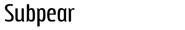 Subpear font