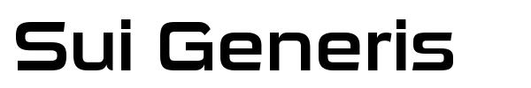 Sui Generis font