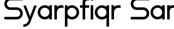 Syarpfiqr Sans font