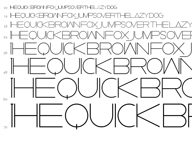 Taller Evolution font waterfall