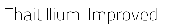 Thaitillium Improved font