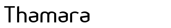 Thamara font preview