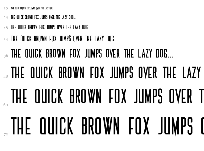 The Medic font waterfall