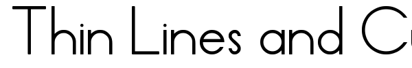Thin Lines and Curves font