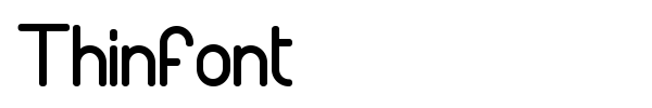Thinfont font preview
