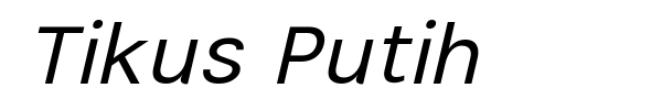 Tikus Putih font preview