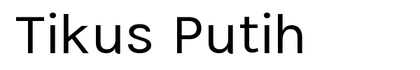 Tikus Putih font preview