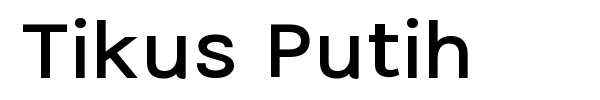 Tikus Putih font preview