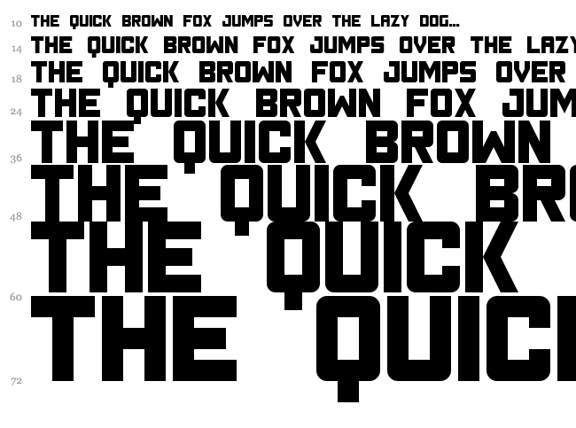 Timeline font waterfall
