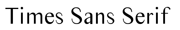 Times Sans Serif font