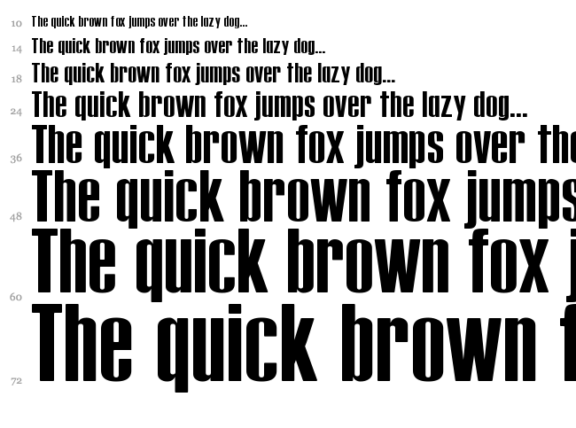 Tipo Press font waterfall