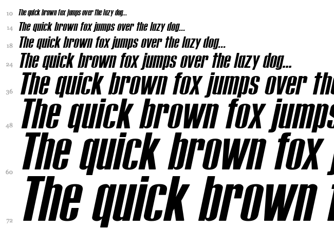 Tipo Press font waterfall
