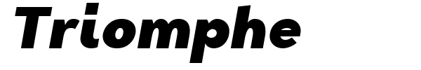 Triomphe font preview