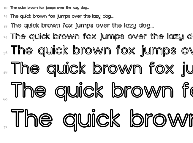Turn Table BV font waterfall